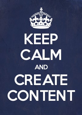 keep calm and create content